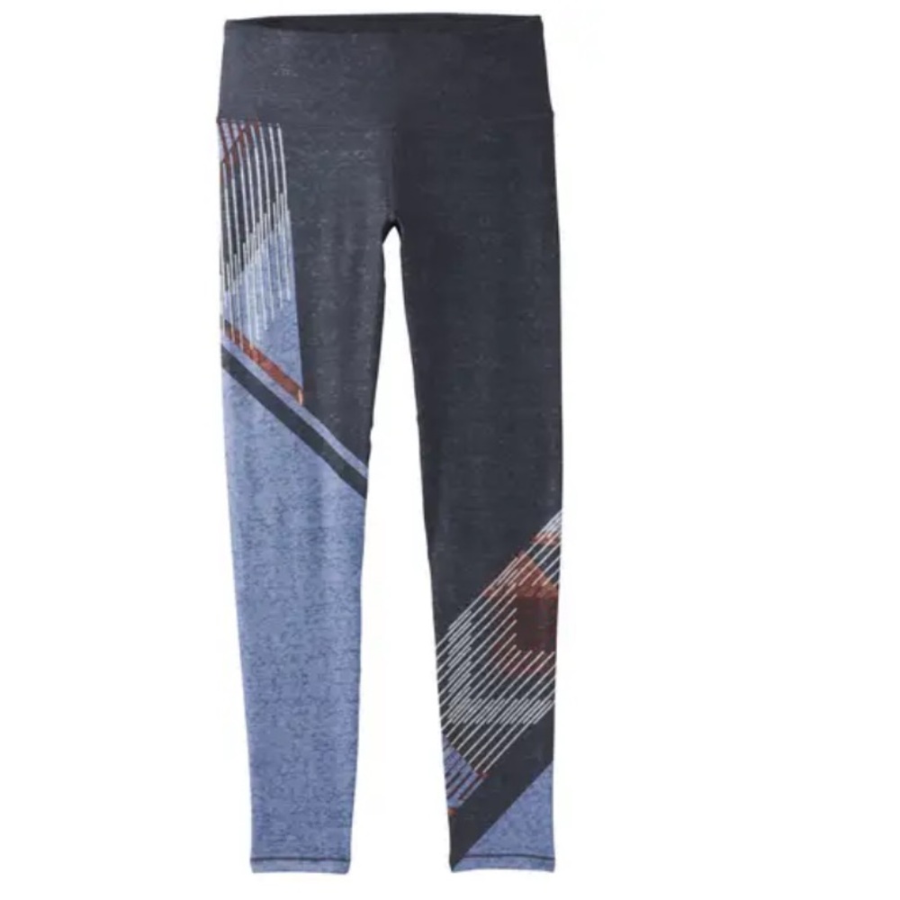 Prana Pillar Women Size L Printed Legging blue sangria stretcher comfy